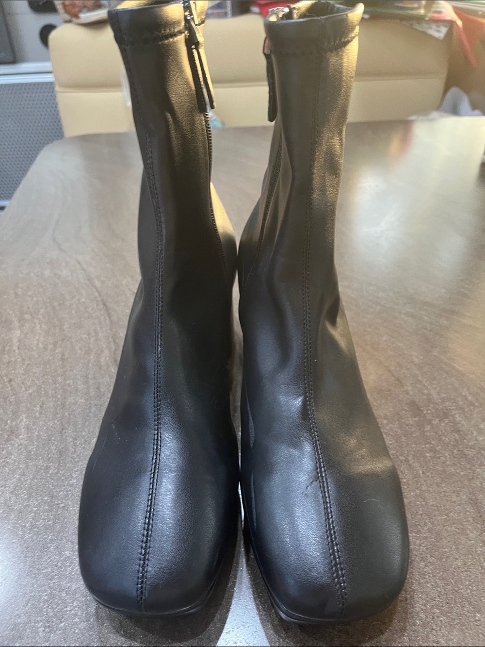 Aerosoles Black Women's Stretch Ankle Boots - Sleek Zip-Up Design,
